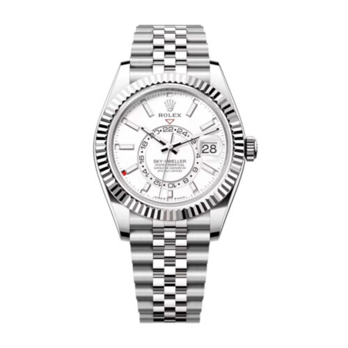 Replica Rolex Sky-Dweller 42 mm Intense white Dial 336934 Jubilee - Best shop to buy a Fake Rolex