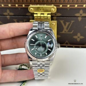 Jubilee five-piece link bracelet drape on the Sky-Dweller 336934