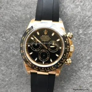 Daytona 116518 caseback detail on yellow gold-plated case