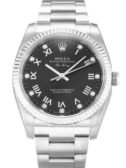 Replica Rolex Air-King 34mm Dial Black 114234 - Best shop to buy a Fake Rolex