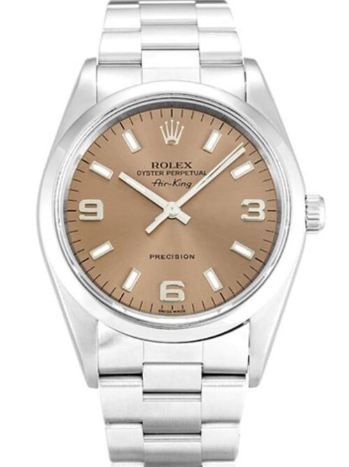 Replica Rolex Air-King 34mm Dial Salmon 14000 - Best shop to buy a Fake Rolex
