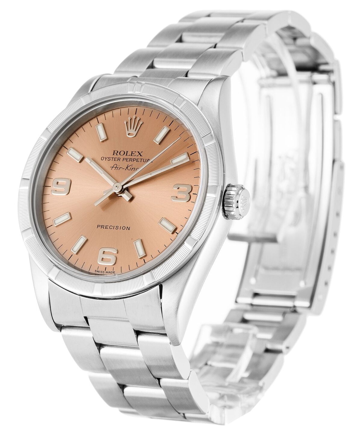 Replica Rolex Air-King 34mm Dial Salmon 14010M - Best shop to buy a Fake Rolex