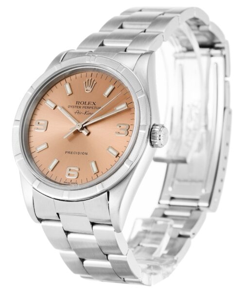 Replica Rolex Air-King 34mm Dial Salmon 14010M - Best shop to buy a Fake Rolex