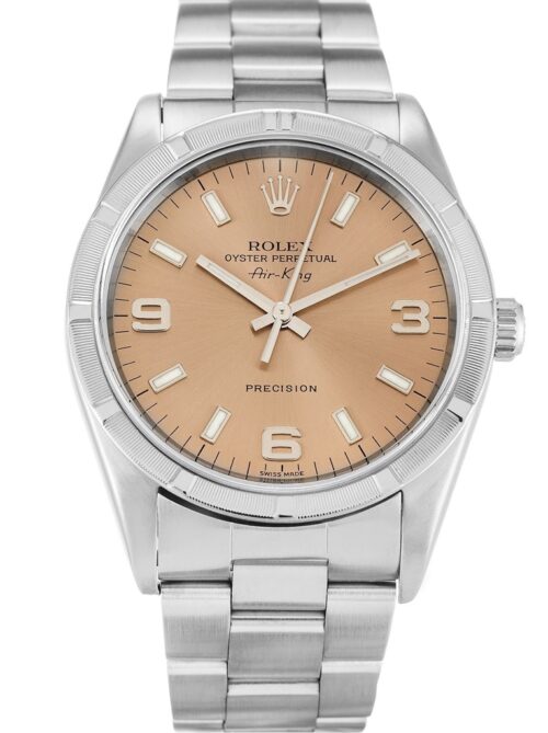 Replica Rolex Air-King 34mm Dial Salmon 14010M - Best shop to buy a Fake Rolex