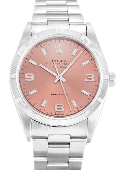 Replica Rolex Air-King 34mm Dial Salmon 14010M - Best shop to buy a Fake Rolex