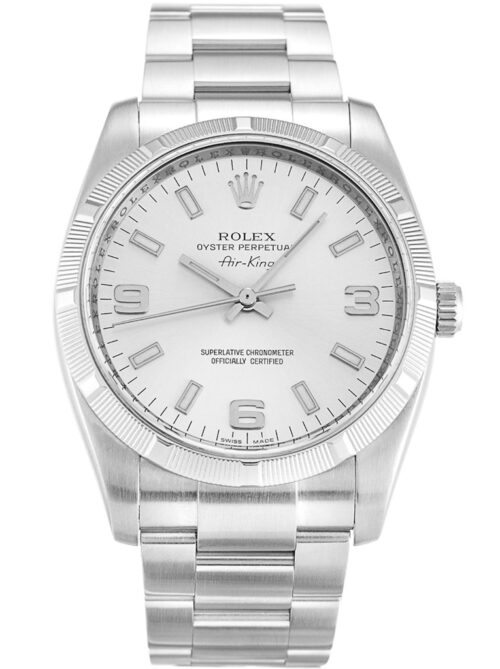 Replica Rolex Air-King 34mm Dial Silver 114210 - Best shop to buy a Fake Rolex