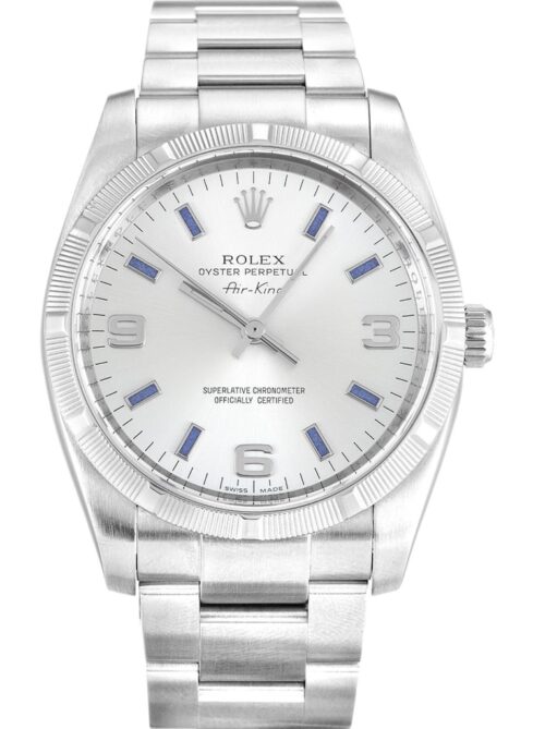 Replica Rolex Air-King 34mm Dial Silver 114210 - Best shop to buy a Fake Rolex