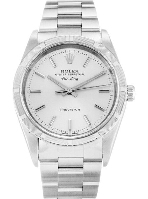 Replica Rolex Air-King 34mm Dial Silver 14010M - Best shop to buy a Fake Rolex