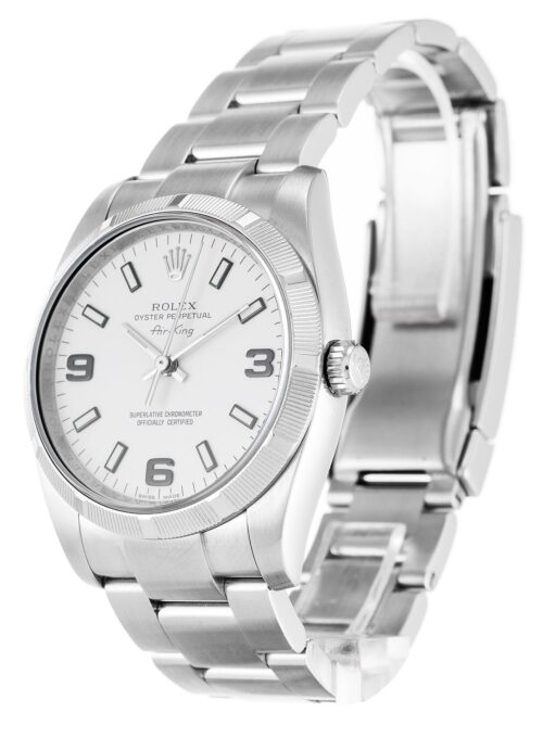 Replica Rolex Air-King 34mm Dial White 114210 - Best shop to buy a Fake Rolex