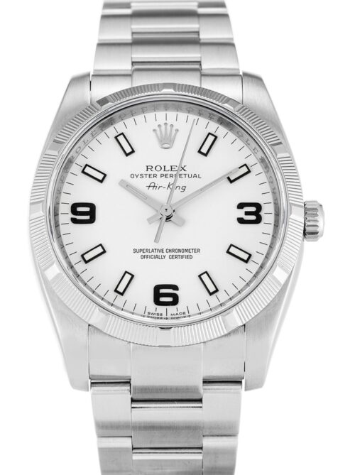 Replica Rolex Air-King 34mm Dial White 114210 - Best shop to buy a Fake Rolex