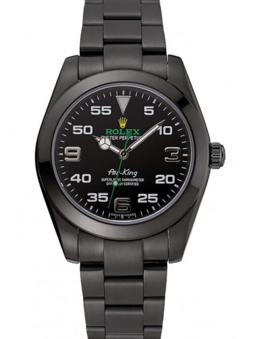 Replica Rolex Air-King 38mm Dial Black 1454019 - Best shop to buy a Fake Rolex