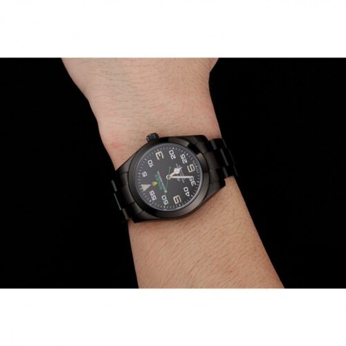 Replica Rolex Air-King 38mm Dial Black 1454019 - Best shop to buy a Fake Rolex