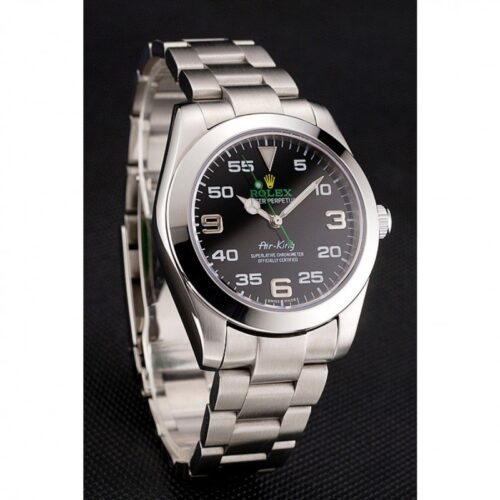 Replica Rolex Air-King 38mm Dial Black 1454020 - Best shop to buy a Fake Rolex