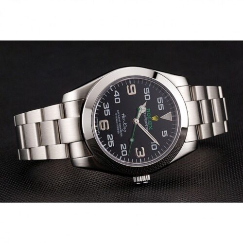 Replica Rolex Air-King 38mm Dial Black 1454020 - Best shop to buy a Fake Rolex