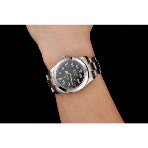 Replica Rolex Air-King 38mm Dial Black 1454020 - Best shop to buy a Fake Rolex