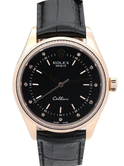 Replica Rolex Cellini 39mm Dial Black 5310 - Best shop to buy a Fake Rolex