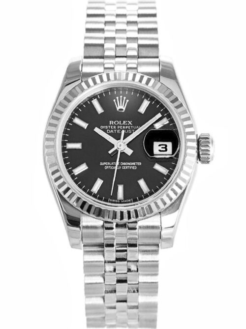 Replica Rolex Datejust 179174 26mm Black Dial - Best shop to buy a Fake Rolex