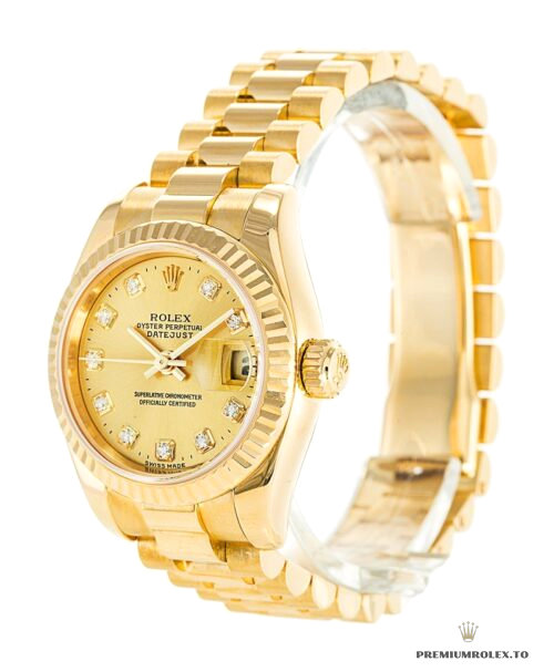 Replica Rolex Datejust 179178 26mm Gold Dial - Best Quality Counterfeit Rolex
