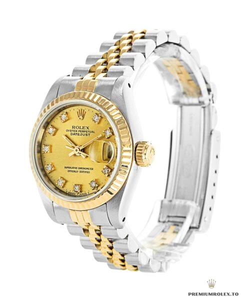 Replica Rolex Datejust 69173 Gold Dial 26mm - high-end Rolex imitation