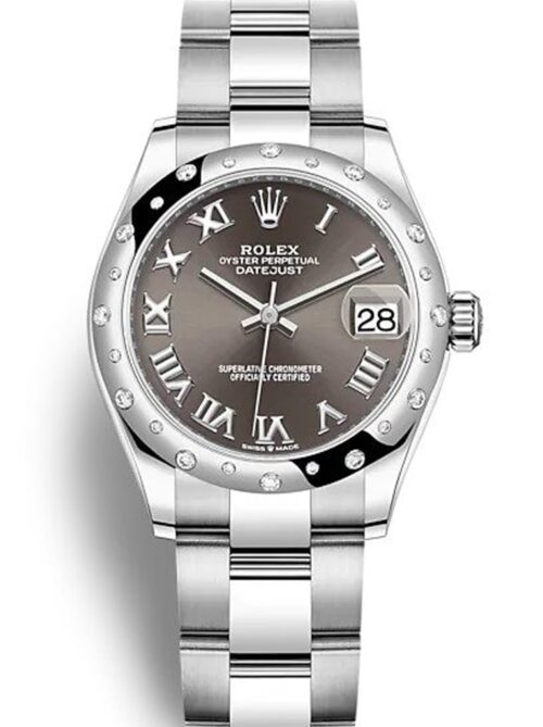 Replica Rolex Datejust 278344RBR 31mm Dark Grey Dial - Best shop to buy a Fake Rolex