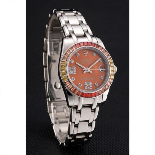 Replica Rolex Datejust SC016821 33mm Orange Dial - Best shop to buy a Fake Rolex