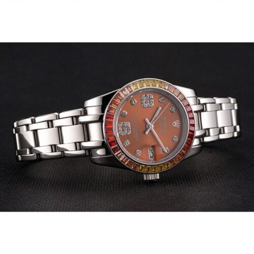 Replica Rolex Datejust SC016821 33mm Orange Dial - Best shop to buy a Fake Rolex