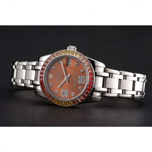 Replica Rolex Datejust SC016821 33mm Orange Dial - Best shop to buy a Fake Rolex