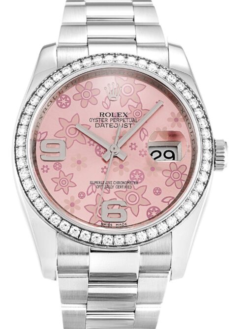 Replica Rolex Datejust 116244 36mm Pink Floral Dial - Best shop to buy a Fake Rolex