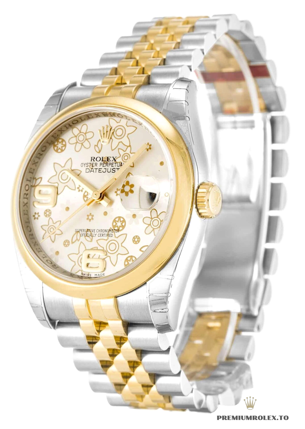 Replica Rolex Datejust 116203 36mm Silver Floral Dial - Best Quality Counterfeit Rolex