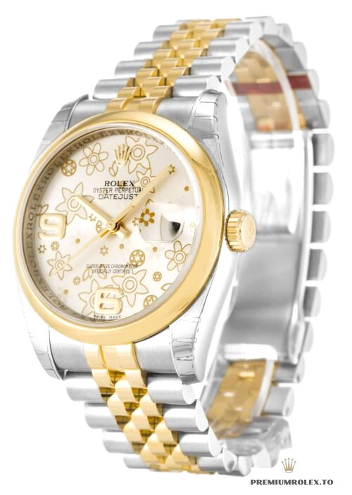 Replica Rolex Datejust 116203 36mm Silver Floral Dial - Best Quality Counterfeit Rolex