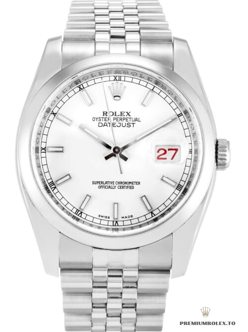 Replica Rolex Datejust 116200 36mm White Dial - high-end Rolex imitation