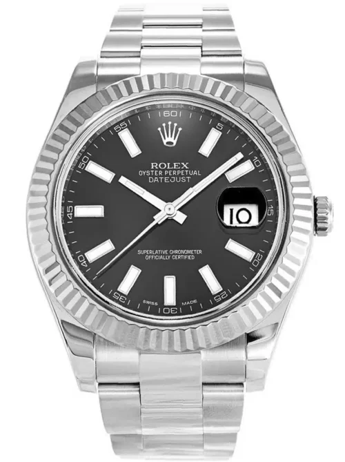 Replica Rolex Datejust 116334 41mm Black Dial - Best shop to buy a Fake Rolex