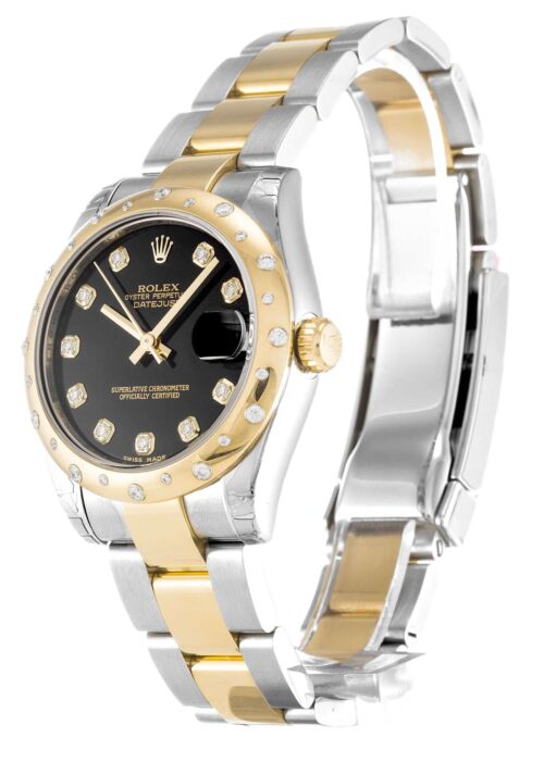 Replica Rolex Datejust 178343 Mid-Size 31mm Black Dial - Best shop to buy a Fake Rolex