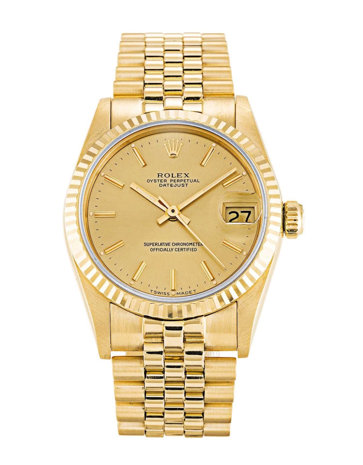 Replica Rolex Datejust 68278 Mid-Size 31mm Champagne Dial - Best shop to buy a Fake Rolex