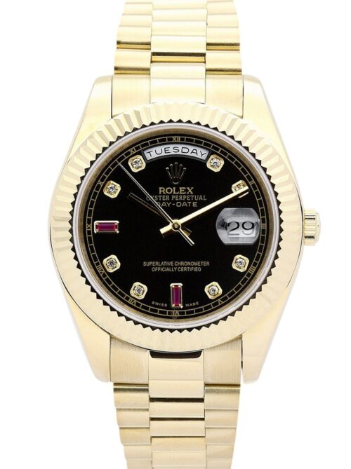 Replica Rolex Day-Date 118238 36mm Black Dial - Best shop to buy a Fake Rolex