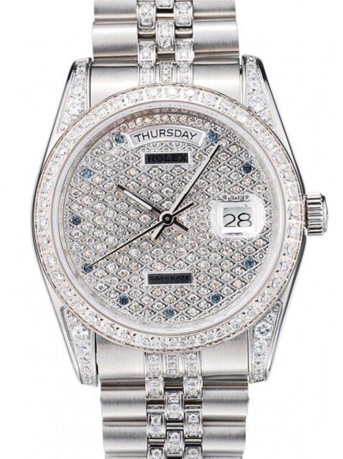 Replica Rolex Day-Date 41985 36mm Diamond Dial - Best shop to buy a Fake Rolex