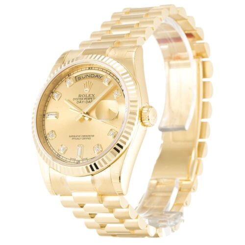 Replica Rolex Day-Date 118238 36mm Gold Dial - Best shop to buy a Fake Rolex