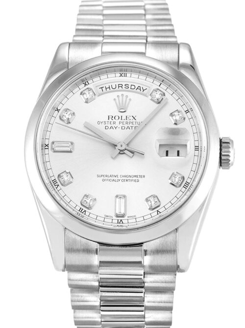 Replica Rolex Day-Date 118209 36mm Silver Dial - Best shop to buy a Fake Rolex