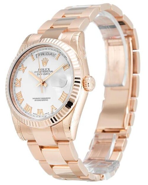 Replica Rolex Day-Date 118235F 36mm White Dial - Best shop to buy a Fake Rolex