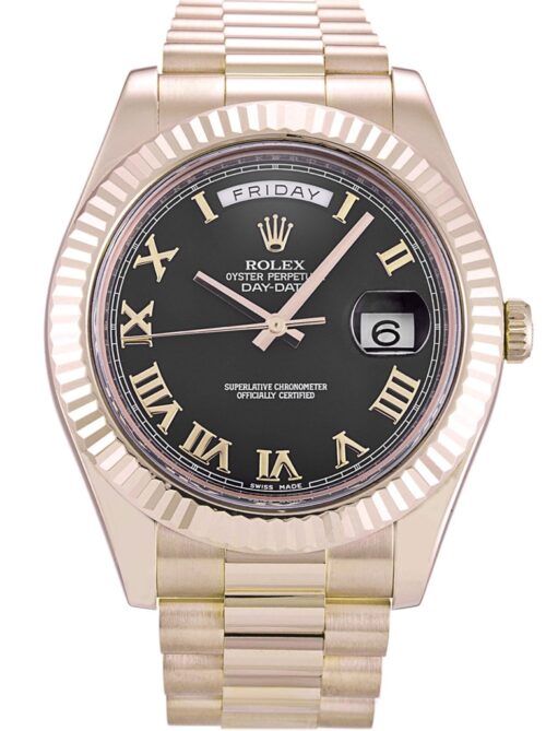 Replica Rolex Day-Date II 218235 41mm Black Dial - Best shop to buy a Fake Rolex
