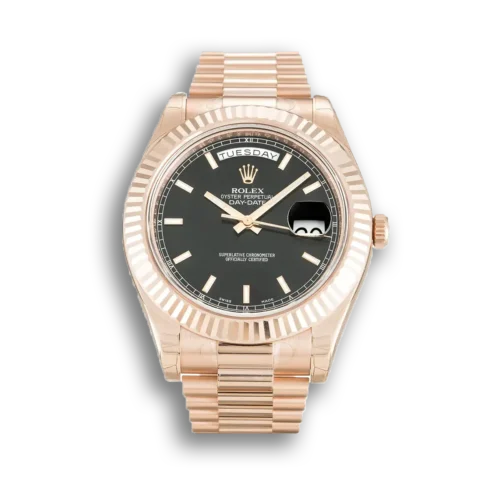 Replica Rolex Day-Date II 218235 Black Dial 41mm - Best shop to buy a Fake Rolex