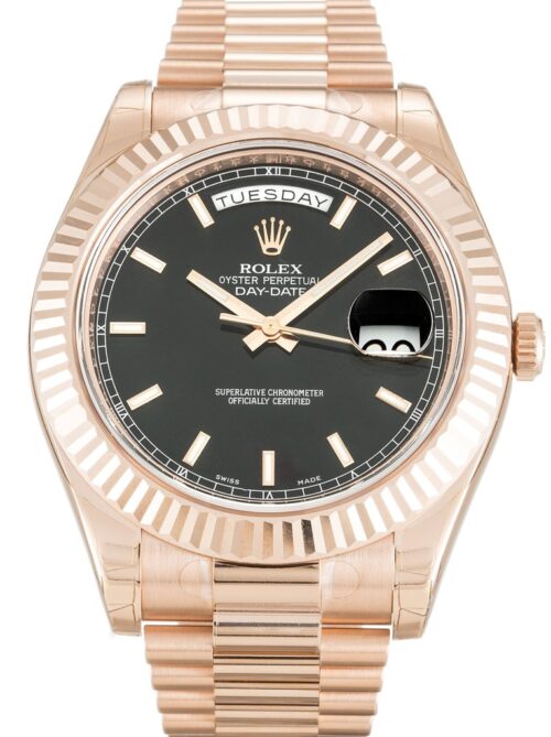 Replica Rolex Day-Date II 218235 Black Dial 41mm - Best shop to buy a Fake Rolex