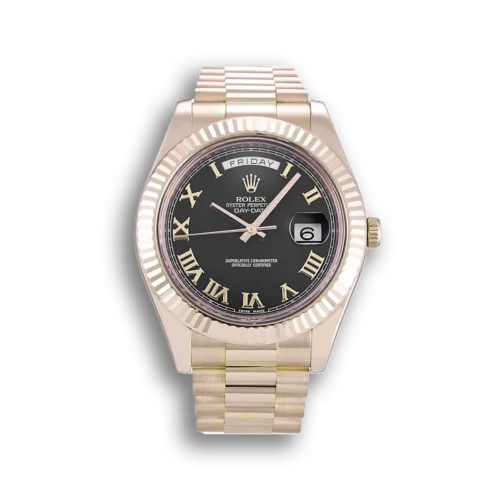 Replica Rolex Day-Date II 218235 41mm Black Dial - Best shop to buy a Fake Rolex