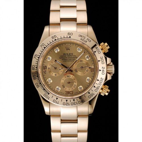 Replica Rolex Daytona 1454245 39mm Gold Dial - Best shop to buy a Fake Rolex