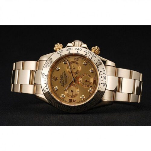 Replica Rolex Daytona 1454245 39mm Gold Dial - Best shop to buy a Fake Rolex
