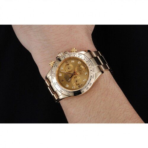 Replica Rolex Daytona 1454245 39mm Gold Dial - Best shop to buy a Fake Rolex