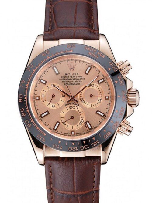 Replica Rolex Daytona 39mm Dial Rose-Gold 1454243 - Best shop to buy a Fake Rolex