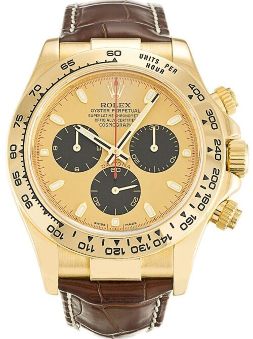 Replica Rolex Daytona 40mm Dial Gold 116518 - Best shop to buy a Fake Rolex