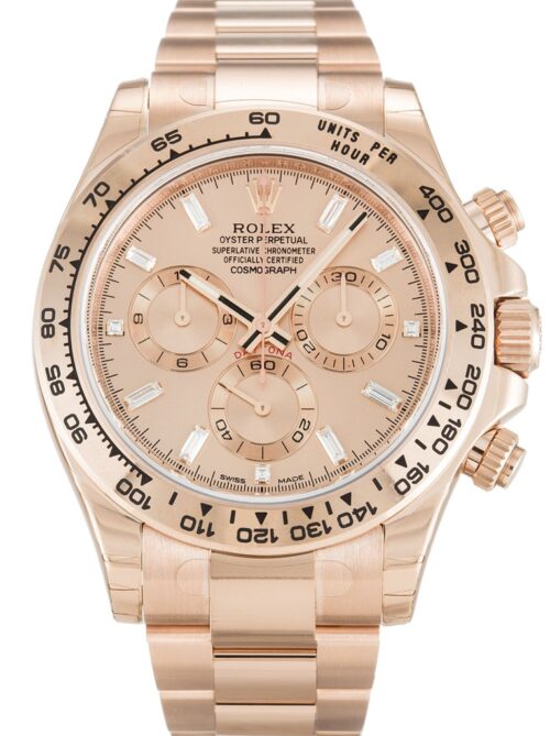 Replica Rolex Daytona 40mm Dial Rose Diamond Baguette 116505 - Best shop to buy a Fake Rolex