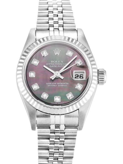 Replica Rolex Lady-Datejust 79174 26mm Black Mother of Pearl Dial - Best shop to buy a Fake Rolex